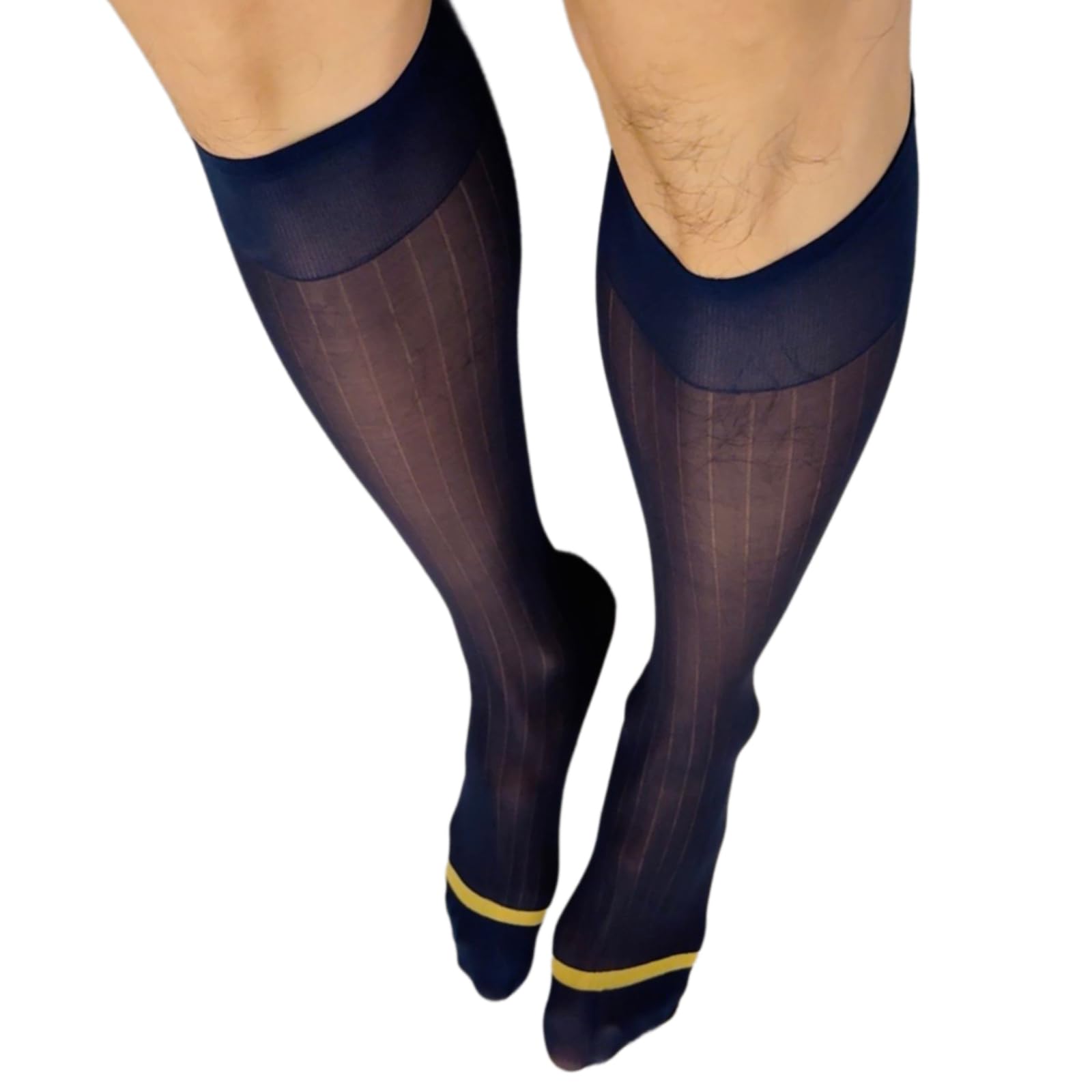 Kalttoy Thin Business Dress Socks Stretchy Nylon Sheer Knee Highs Dress Socks Over the Calf Sheer Casual Nylon Knee Highs for Woman