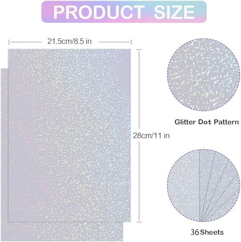 Image of Thermal Lamination Film Roll Glitter Sparkle - Thermal Sparkle Lamination Roll Heat Laminating Film for Documents, Photos & Crafts (Sparkle Lamination)