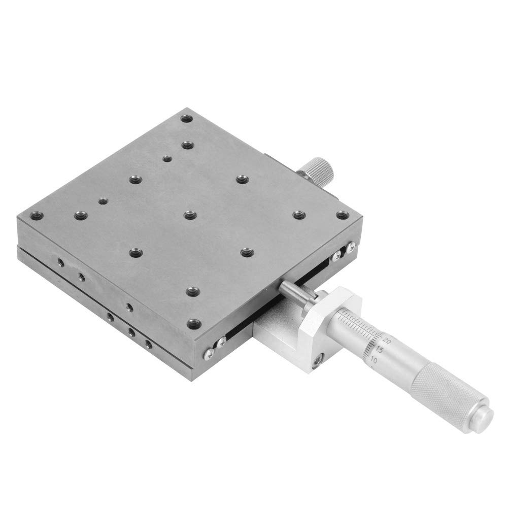 Manuelle lineare Plattform aus Edelstahl, X-Tisch, 80 x 80 mm, für Labor-Präzisionsprüfgeräte