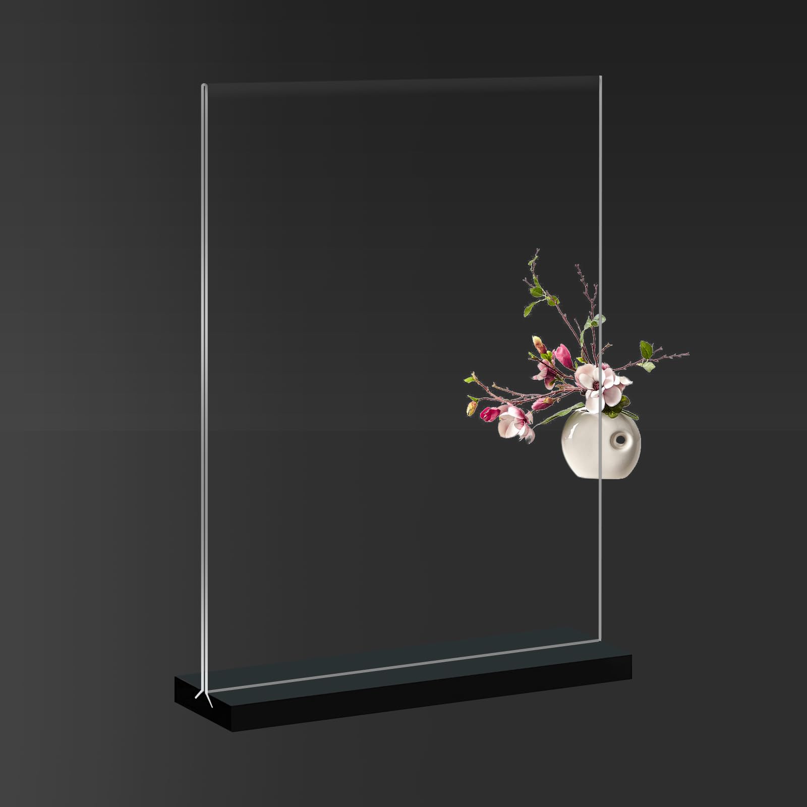 Acryl-Schilderhalter, 12.7x17.8 cm, transparent, T-Form, doppelseitiger Schreibtisch-Display-Ständer, Kunststoff-Schilderhalter, Flyer-Halter, Menü-Anzeigenständer, Zuhause, 6 Stück