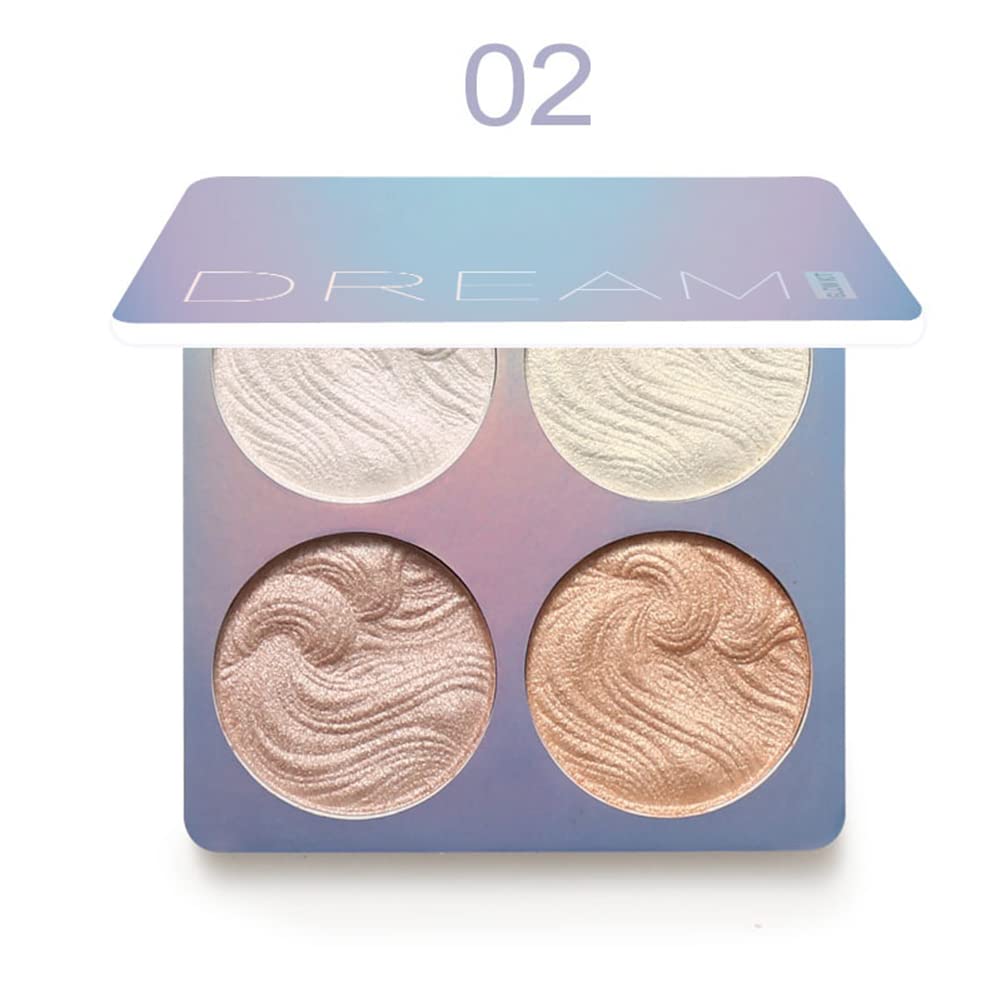 Highlighter Makeup Palette,Highlighter Palette Illuminator Powder Palette White Highlighter Baked Waterproof Long Lasting Brilliant Lighten Skin Color Face Contour Powder Makeup Highlighter : Beauty & Personal Care