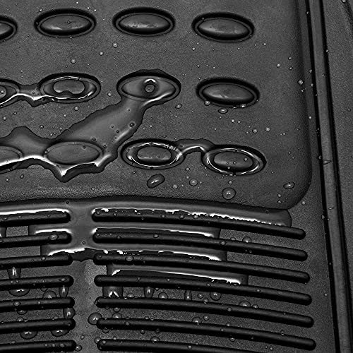 Image of Auto Addict Rubber Mats Car Foot Mats (Black,Set of 4Pcs) for Chevrolet Spark