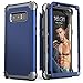 Galaxy Note 8 Case, Note 8 Case Blue for Men, IDweel 3 in 1 Shockproof Slim Hybrid Heavy Duty Protection Hard PC Cover Soft Silicone Rugged Bumper Full Body Case for Galaxy Note 8, Blue