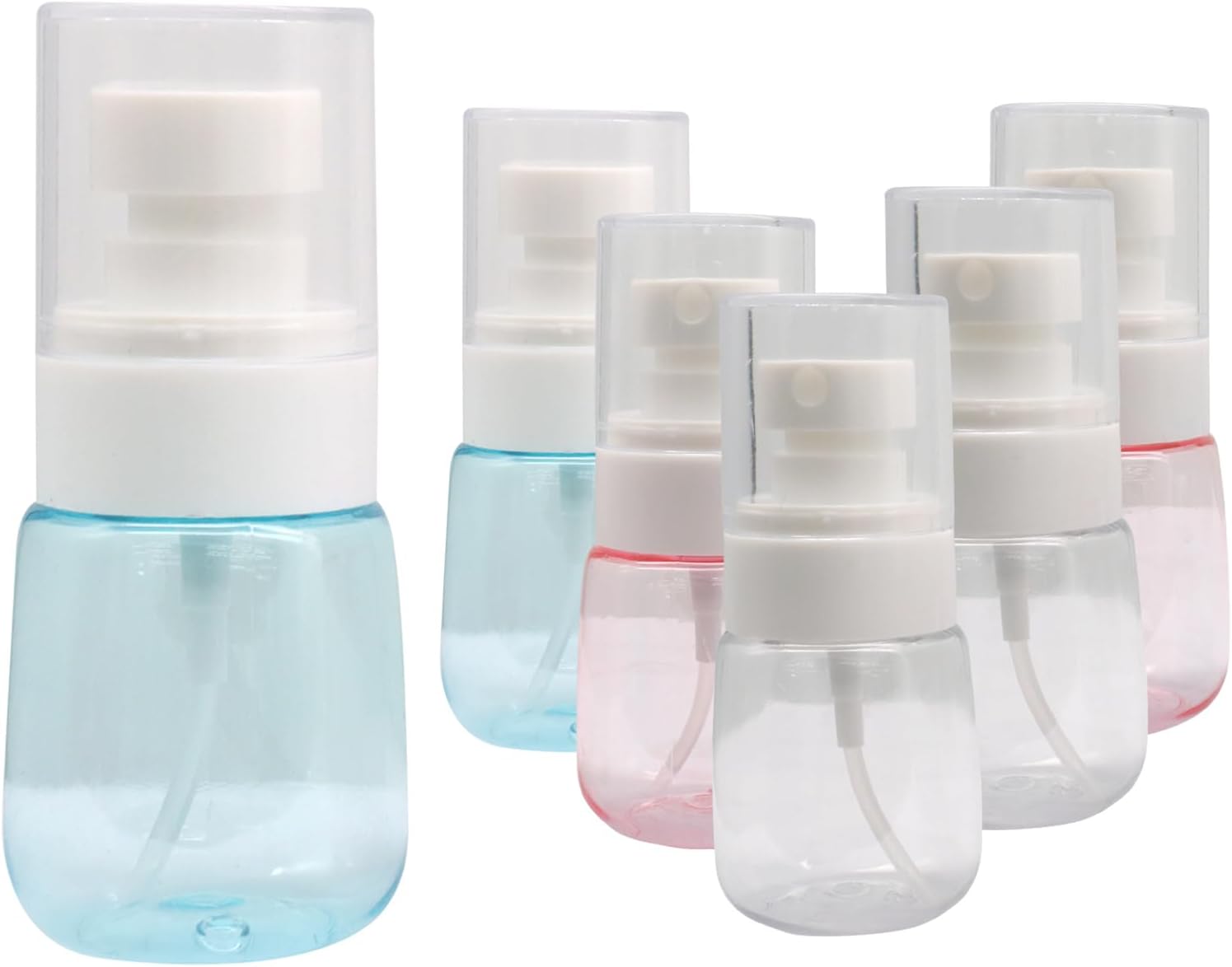 6 Pcs 1oz/30ml Mini Spray Bottle, Leak Proof Fine Travel Spray Bottle for Perfume, Essential Oils, Toners, Hair Care, Cosmetics (3 Color Set)
