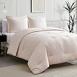 Bedsure Khaki King Comforter Sets - Bed Comforter King Set, Comforter Cationic Dyeing King Comforter with 2 Pillow Shams (King, 102x90 inches, 3 Pieces)