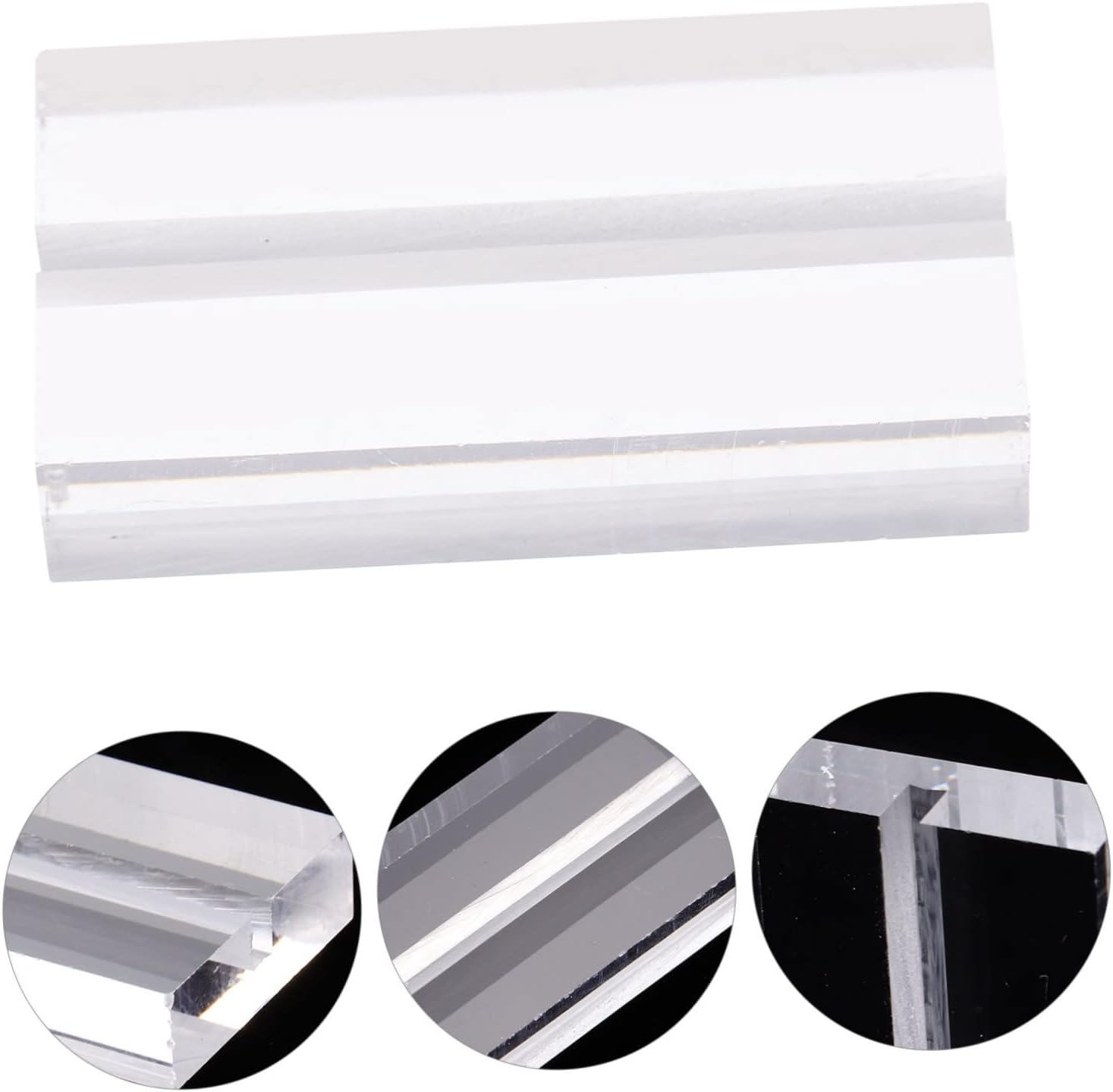 アクリル カードホルダー 3セット 透明 テーブル番号スタンド メニュー表示 写真立て 席札ホルダー 5x3x1cm 結婚式 宴会