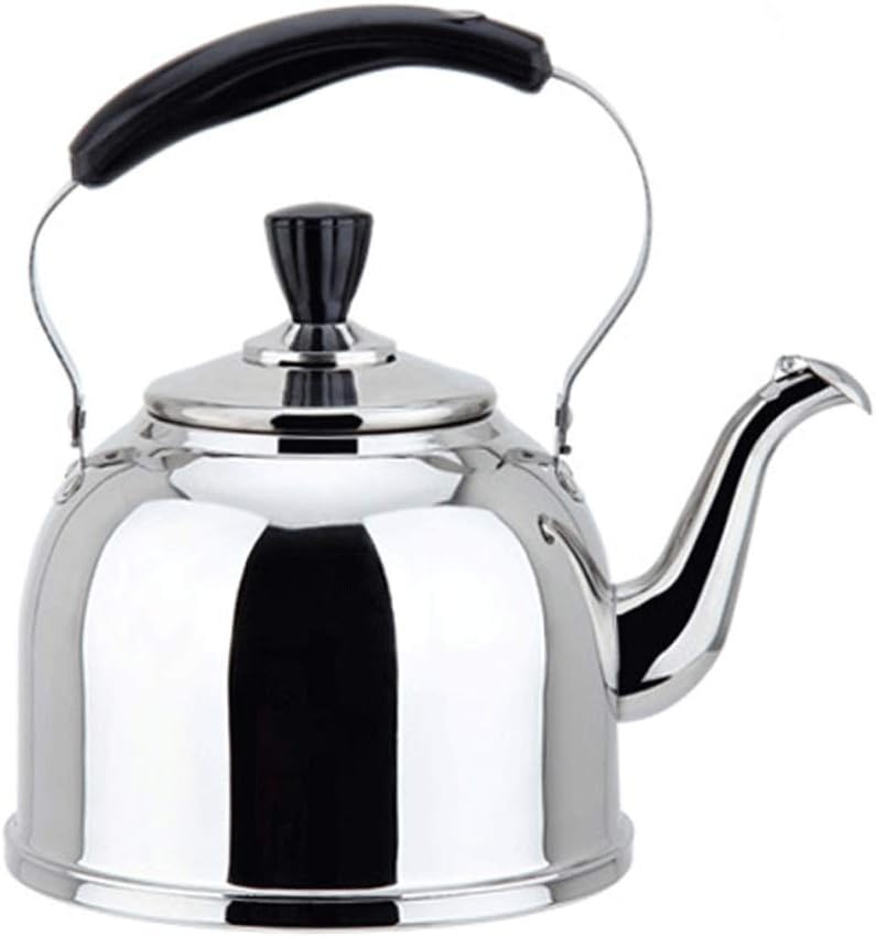 Stainless Steel Whistling Tea Kettle Stove Top Teapot Pot Thin Base Lightweight Fast Boiling