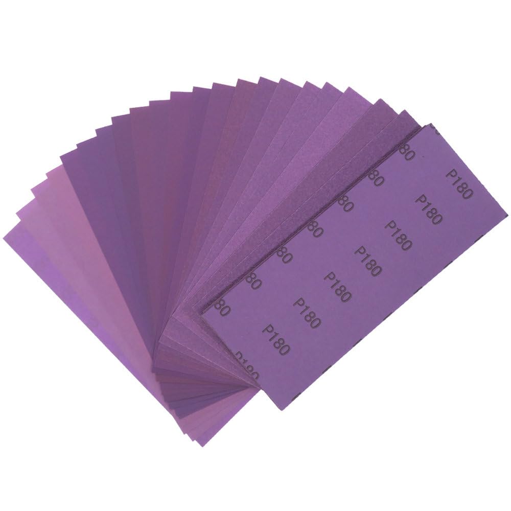 Papier abrasif Sec et Humide 9 x 3,6 Pouces, Grain 60 à 10 000, pour Polissage et Finition de Meubles en métal Automobile, P3000, 20 pièces