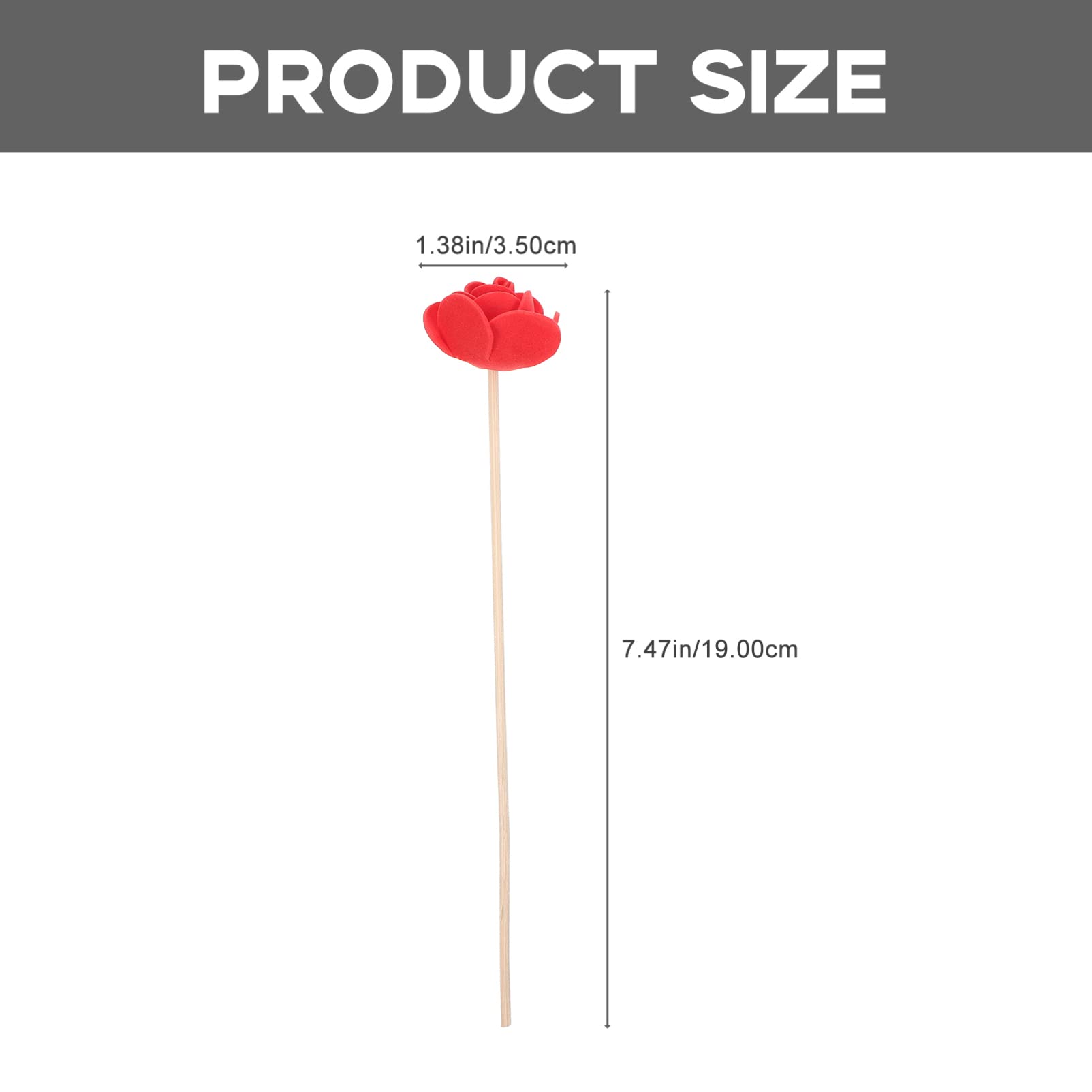 GRIRIW Essential Oils Diffuser 20pcs Aromatherapy Flowers Decorative Volatile Rods Natural Scent Diffusers for Home Office Bedroom Random