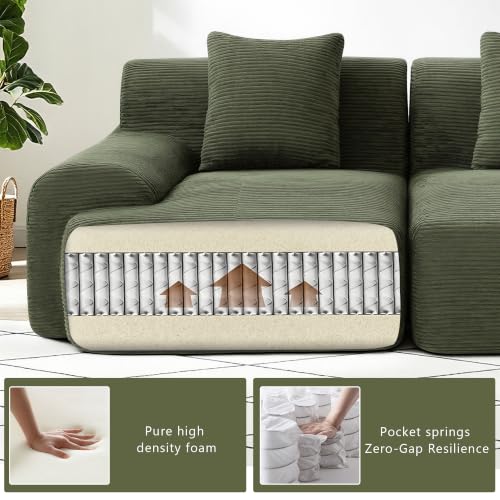 Image of Loveseat Modular Sectional Sofa, Modern 2 Seat Couch with Deep Seat