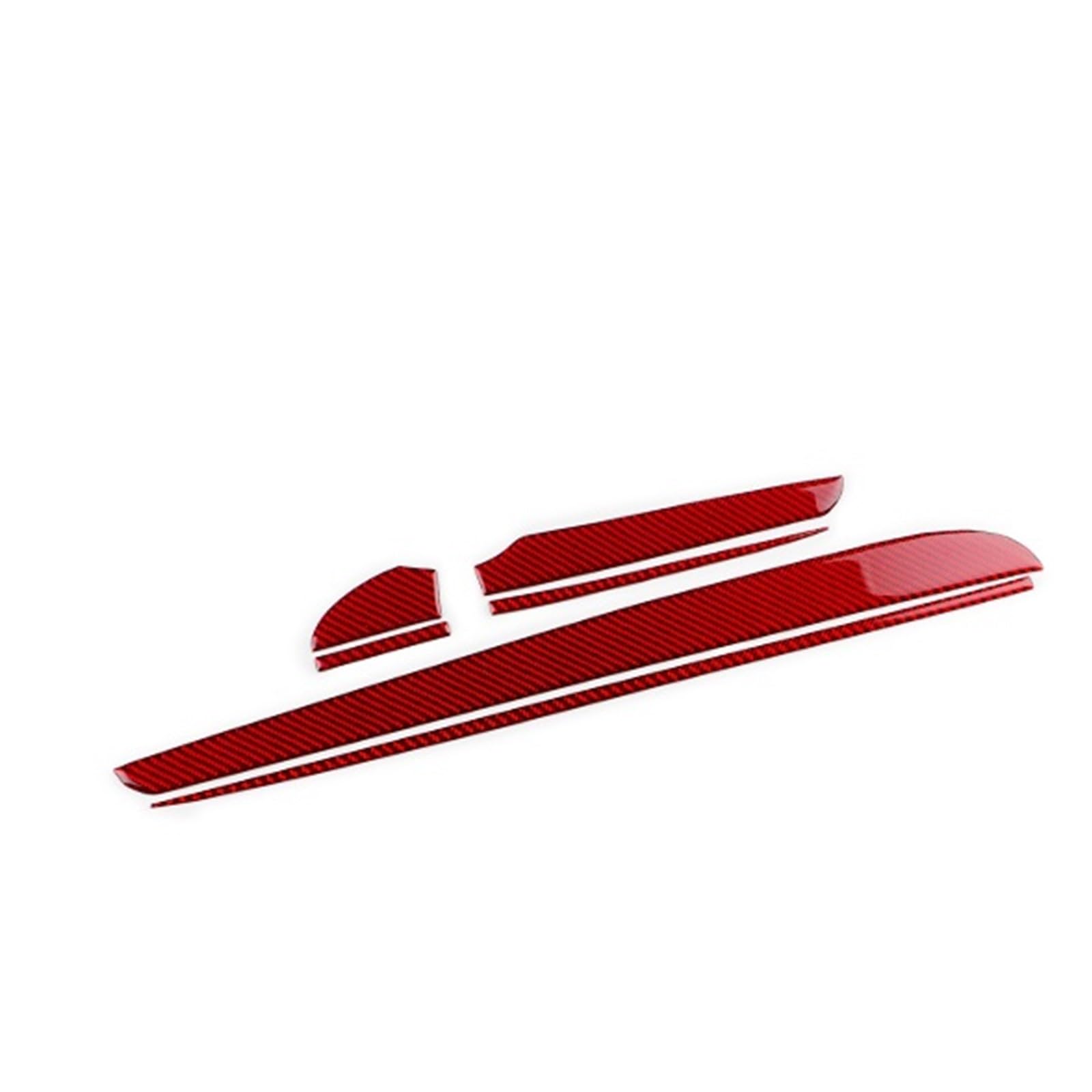 Cover Trim Car Interior for Chrysler 300 300C 2011 2012 2013 2014 LHD RHD Car Driver Passenger Co-Pilot Trim Real Soft Carbon Fiber Sticker Accessories Cover Trim(for RHD Red Carbon)