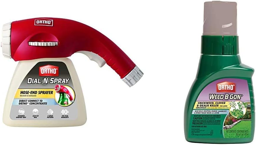 Dial N Spray Multi-Use Hose-End Sprayer Weed B Gon Chickweed Clover & Oxalis Killer for Lawns Concentrate