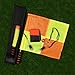 Linkidea Soccer Referee Starter Kit, Checkered Linesman Flags, Referee Cards with Record Book and Pencil, Referee Whistle and Toss Coin for Football