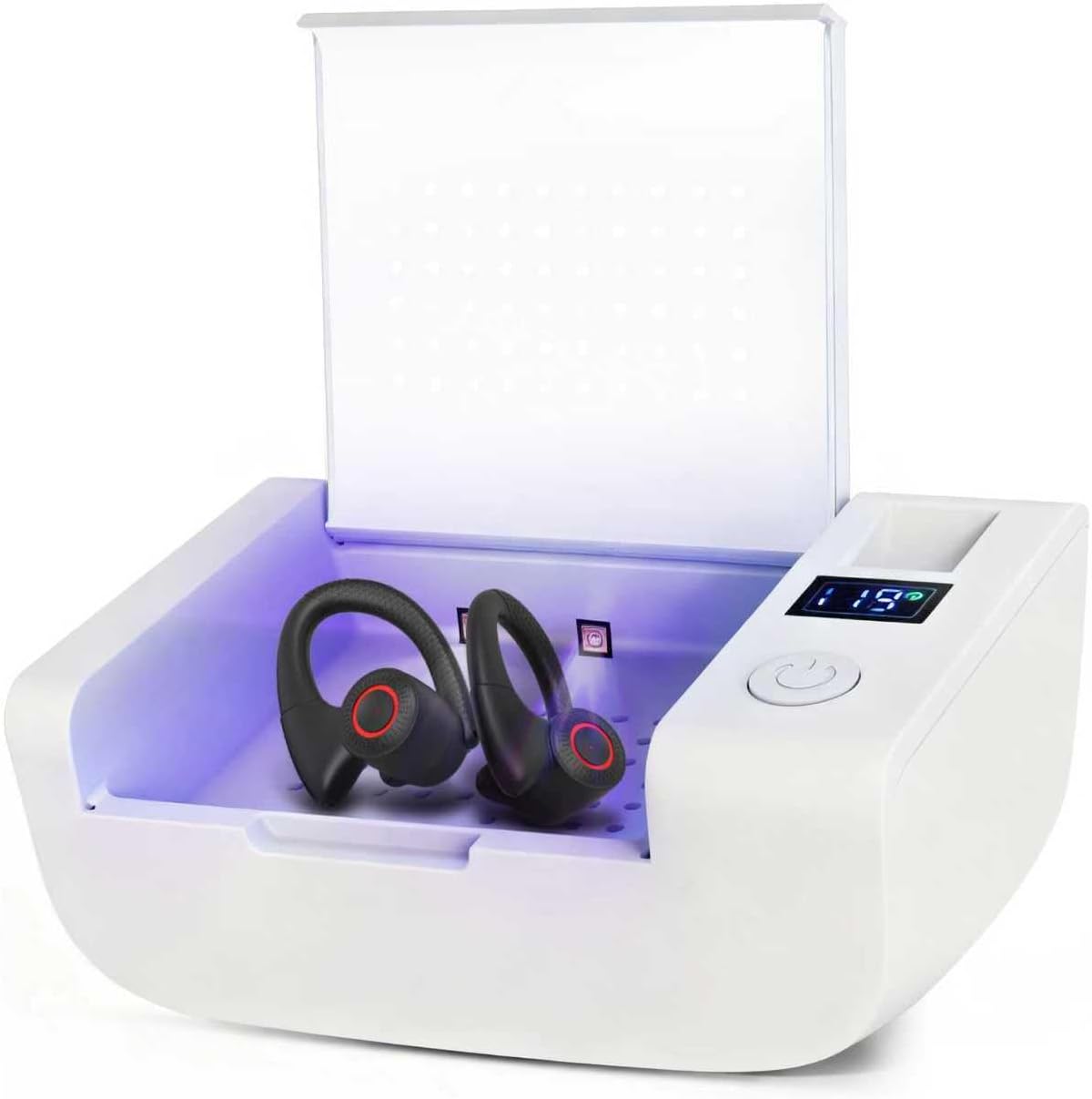 Hearing Aid Dryer Dehumidifier, Electronic Ultra Violet Device for Hearing Aid Maintenance and Care, Removes Sweat & Moisture from Hearing Aids