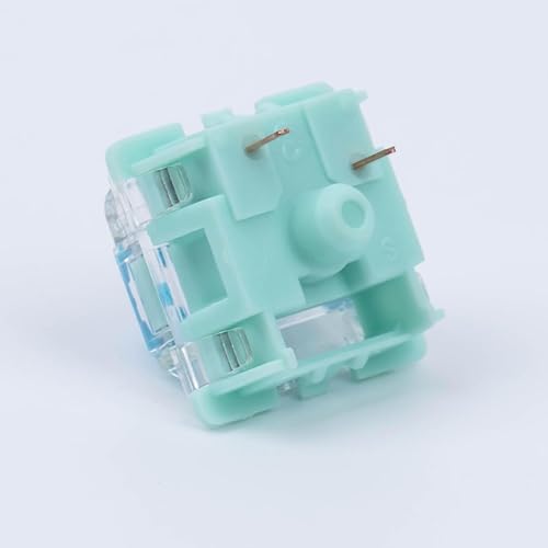 Miniatura 3 de Gateron Jade 3.0 Interruptores azules de resorte de doble etapa, 3 pines de 60 gf clicpre lubricados para teclado mecánico (azul, 72 piezas)