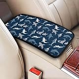 DORKEIXIA Cool Shark Auto Center Console Armrest Pad Universal Car Center Console Cover Seat Box Cover for Sedan, Van, SUV, Truck Car Accessorie