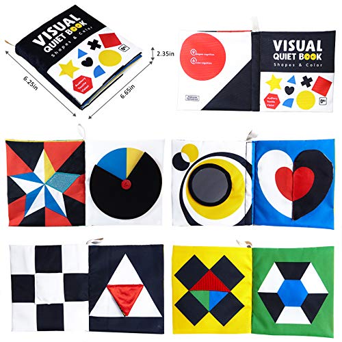 Beiens DNMR07 Baby Books Toys, High Contrast Black And White Books Non Toxic Fabric Touch And Feel Crinkle Cloth Books Early Educational Stimulation Toys thumb #6