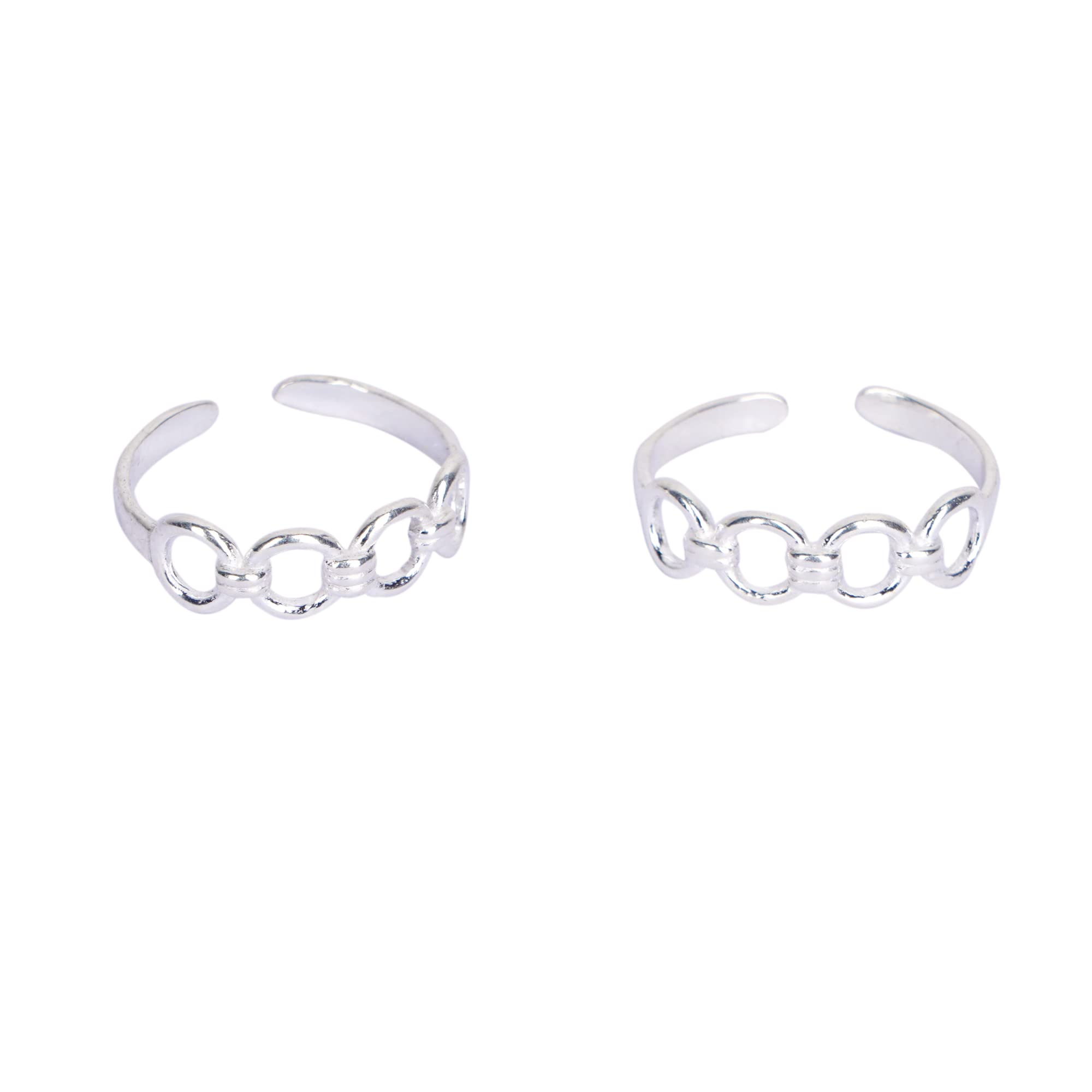 Exclusive BIS Hallmarked 925 Pure Sterling Oxidized Silver Multiple Circles Design Toe Ring/Bichhiya For Girls & Women-image-40