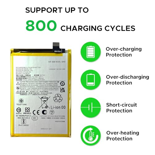 Image of GREEN FUSION Compatible with Motorola G Power 2024 5G XT2415 Series Cellphone Replacement Battery Kit QA50, Includes Repair Tools and Instruction Manual