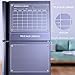 Acrylic Magnetic and Clear Dry Erase Board Calendar for Refrigerator,16.6''x11.8'' Clear 2 Set Monthly and Weekly Calendar for Fridge Reusable Planner with 7 Color Markers