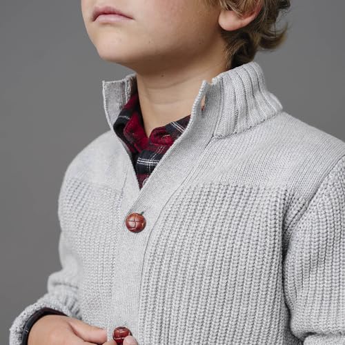 Hope & Henry Boys' Shawl Collar Sweater Cardigan3