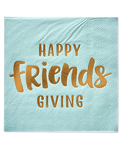 American Greetings 50-Count 5 in. x 5 in. Beverage Napkins, Friendsgiving Party Supplies