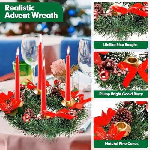 Couronnes d'anneaux de bougies pour illuminer vos dîners de Noël en famille