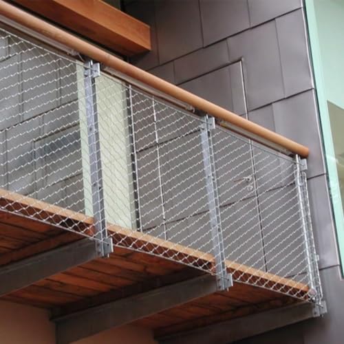Filet en corde d'acier inoxydable 304 résistant de 2x5m pour sécurité de balcon