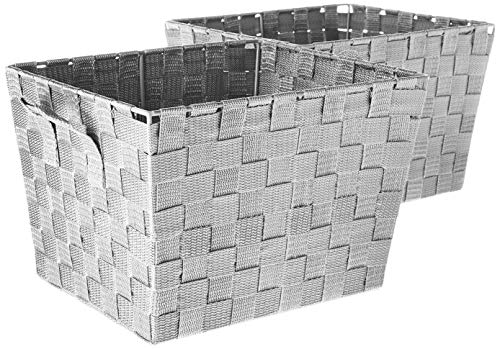 Honey-Can-Do STO-05088 Woven Baskets, Gray, 2-Pack