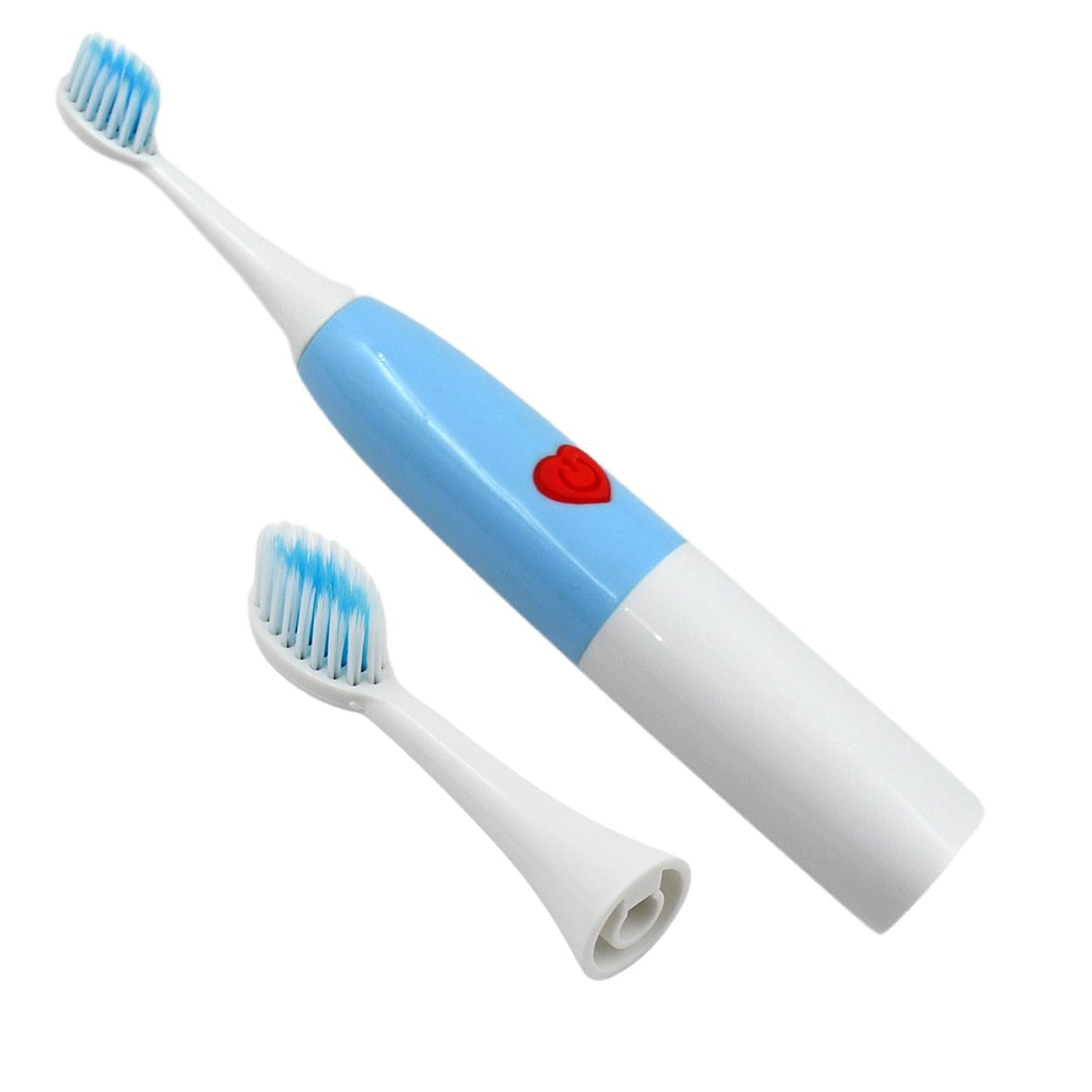 Dermary Electric Toothbrush Battery Power Round Brush Head Travel Electronic Whitening Cleaning Tooth Oral Care with Extra Head-image-9