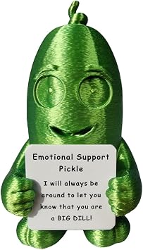 Infmetry Emotional Support Pickle Nuggets Cucumber Ornament Positive Cute Funny Gifts 3D Printed