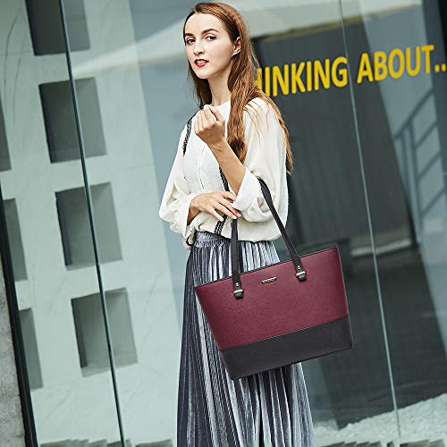 Image of Women Fashion Handbags Wallet Tote Bag Shoulder Bag Top Handle Satchel Purse Set 4pcs