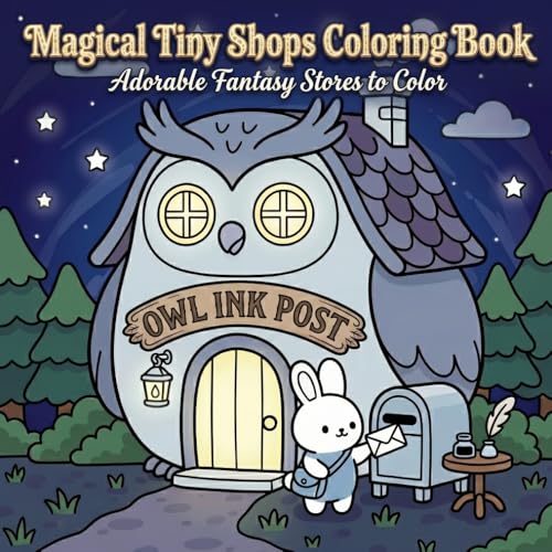 Magical Tiny Shops Coloring Book: Adorable Fantasy Stores to Color for Kids, Teens, and Adults (Kawaii Cozy Coloring Books, Band 2)