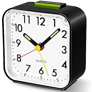 ◎ SIMPLE AND SILENT CLOCK. Due to the silent high quality quartz movement, the second hand sweeps smoothly, which ensures no tick-tick noise as well as clock time accuracy, ideal for those who need complete silence to fall asleep. Separate alarm swit...