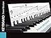 KEYBOARD Aprende con el método de precisión de sonido "Piano con corazón". Plantilla de tecla / Escuela de piano. Notas musicales, nombres, orientación de las teclas. Versión con 1 mm de grosor.