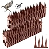 Quunoot Bird Spikes, 20 Pack Bird Deterrent Spikes for Squirrel Cat Raccoon Animal, Pigeon Spikes for Outside Fences and Roofs to Keep Birds Away