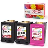 Alta calidad: los cartuchos de tinta reciclados HP 304XL de INKMAKE están fabricados con chips nuevos y compatibles de alta calidad. Se caracterizan por una buena detección, un rendimiento estable y fiable, la tinta de alta calidad y los resultados de impresión claros.