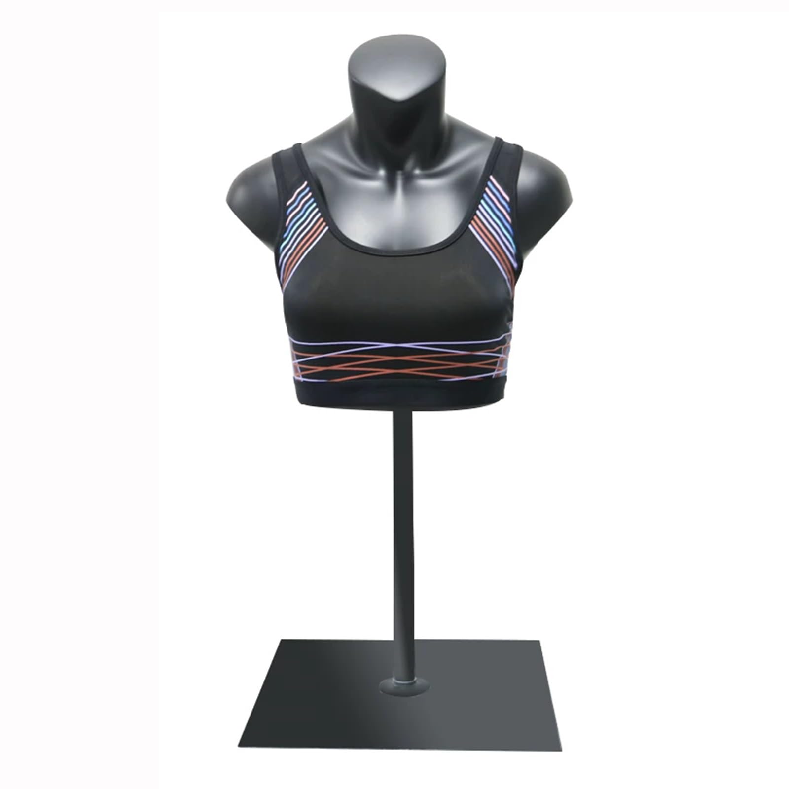 Black Female Mannequin Torso Bust Display With Stand, Half Body Dress Form Manikin, For Lingerie, Bras, Tops, Jewelry