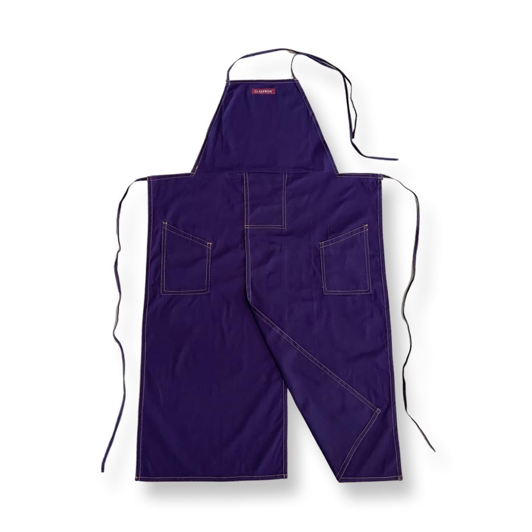 CLAYPRON Deep Purple Split Leg Apron