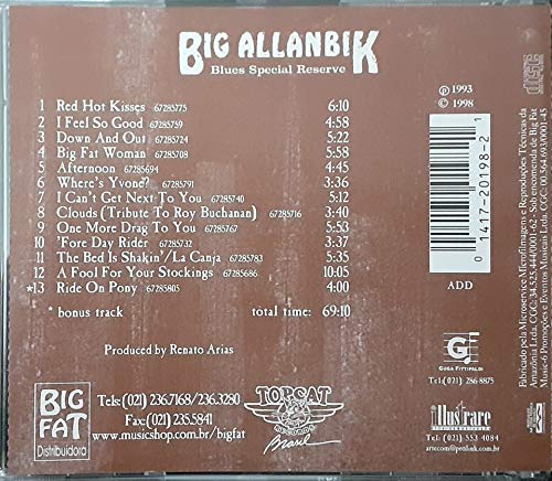 Big Allanbik - Cd Blues Special Reserve - 1993