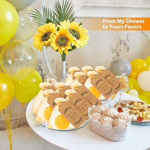 demissle 50 set sunflower soap favors fall wedding favors with thank you tag gift pouches fall party supply for adults guests return gift autumn bridal shower baby shower decorations