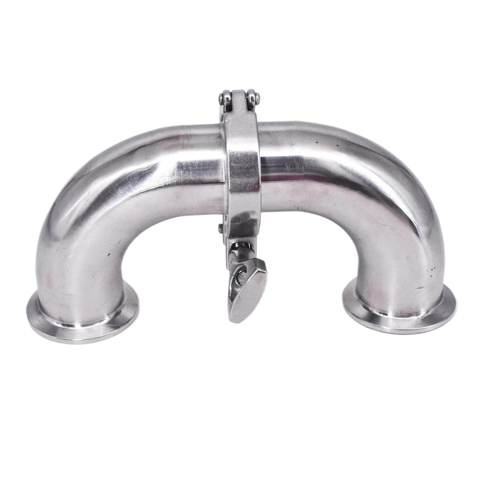 QWZTAEOZA 1Pcs 0.5-4in Tri Clamp 180 Degree Elbow SUS304/316L Pipe Fitting Connector (SUS316,57mm OD K77.5mm)