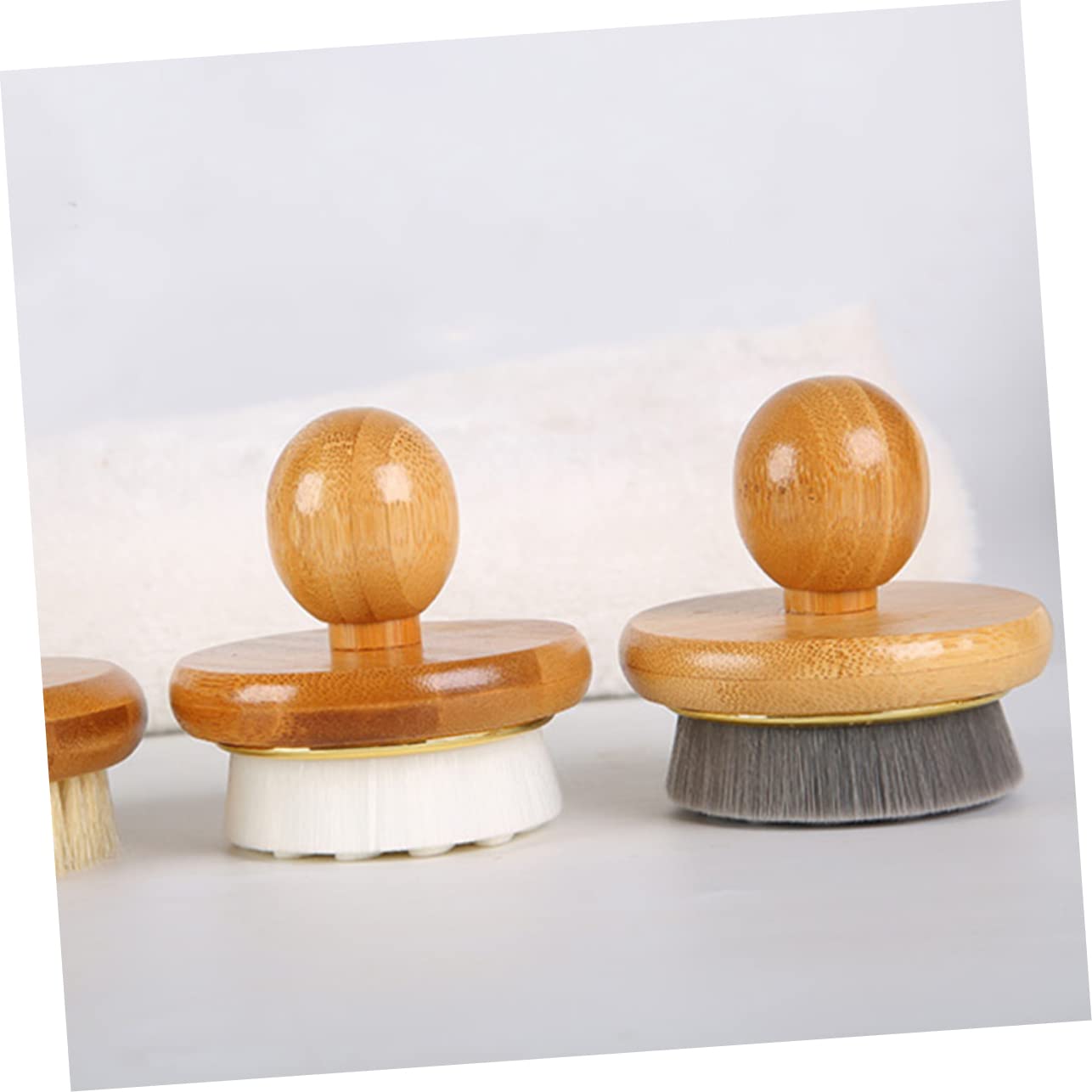 Healvian 2piezas Cepillo De Baño De Madera Para Exfoliación Corporal Cepillo De Ergonomico Mango De Madera Para Uso Diario y Cuidado Piel Para Bebés