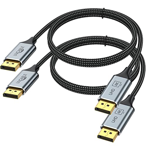 Câble DisplayPort 4K 60Hz UV-Cable de 1,8m gris pour écran PC