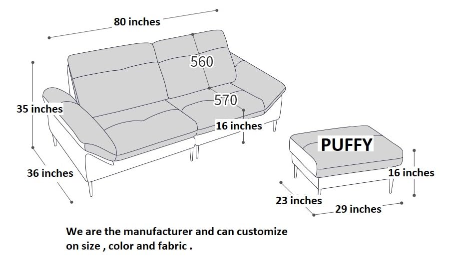 Image of Fabrique David Leatherette Sturdy Look 3 Seater Sofa Set with Puffy Light Pink | Luxury Comfortable Furniture Perfect for Home Guests Office & Living Room | Stainless Steel Legs