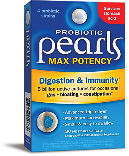 Enzymatic Probiotic Pearls Max Potency 5 Billion Active Cultures with Advanced Triple-Layer, 30 Count (Packaging May Vary)