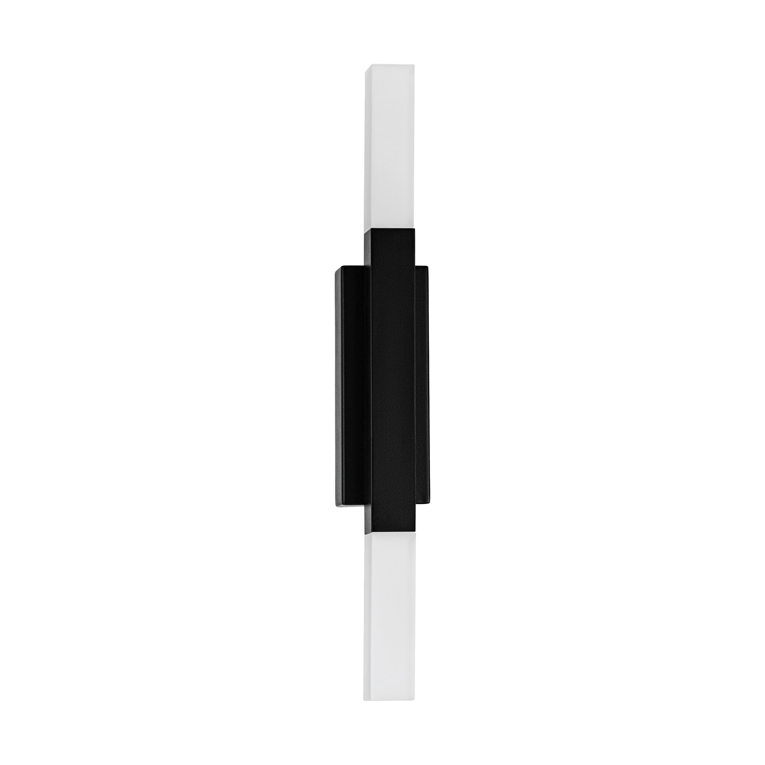 EGLO LED Wandleuchte Alcudia, Up und Down Leuchte | Wandlampe aus schwarzem Metall und satiniertem Kunststoff, Bad Spiegellampe, Badezimmer und Flur Lampe, warmweiß, IP44