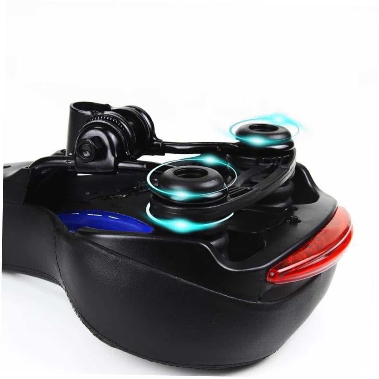 Yardwe de et pour Extérieur Chocs Intégrée Usage Les Lumière Selle Confortable en Cuir Noir avec Protection Vélo VTT sur