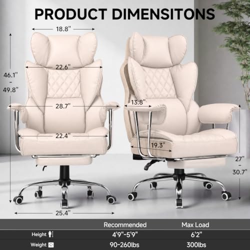 Image of GTPLAYER Gaming Chair,Office Chair with Pocket Spring Lumbar Support, Ergonomic Comfortable Wide Office Desk Computer Chair with Outward Fixed Soft Armrests and Footrest（Gray Pink）