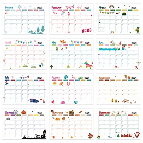 Desk Calendar 2023-2024 - 11.5" X 17" Monthly Calendar From Jul. 2023 To Dec. 2024 With Tear Off Design Corner Protectors And Ruled Blocks For School Home Office #TOP2